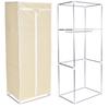 Fabric Wardrobe With Shelf Fela - Beige