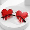 A Pair Of Pc New Trend Personalized Sunglasses Love Tears Water Drops Love Tears Metal Rimless Trimming Sunglasses