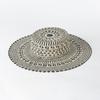 Spring and Summer New Fashion Casual Hand-woven Black and White Pattern Flat Top Big Brim Straw Hat Outdoor Beach Travel Sun Protection