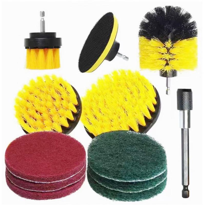 

Набор из 12 насадок для дрели, 6,35-миллиметровая мощная щетка для скребков с удлиненными насадками жёлтый