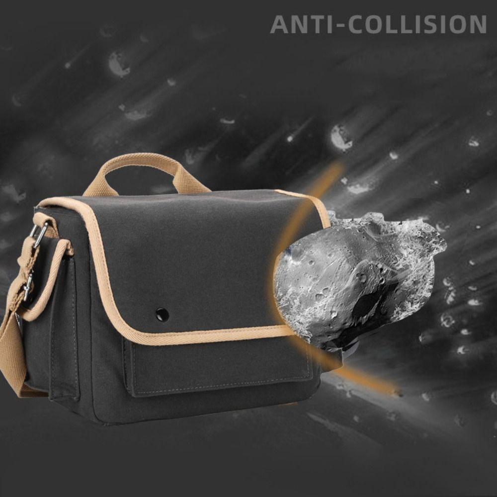 Multi-functional Digital DSLR Camera Bag Waterproof Padded Dividers Camera Storage Bag Durable Canvas Camera Lens Pouch Travel