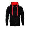 Men's Hooded Sweatshirt, Contrasting Color Sweatshirt, Sports  Zipper Casual Jacket