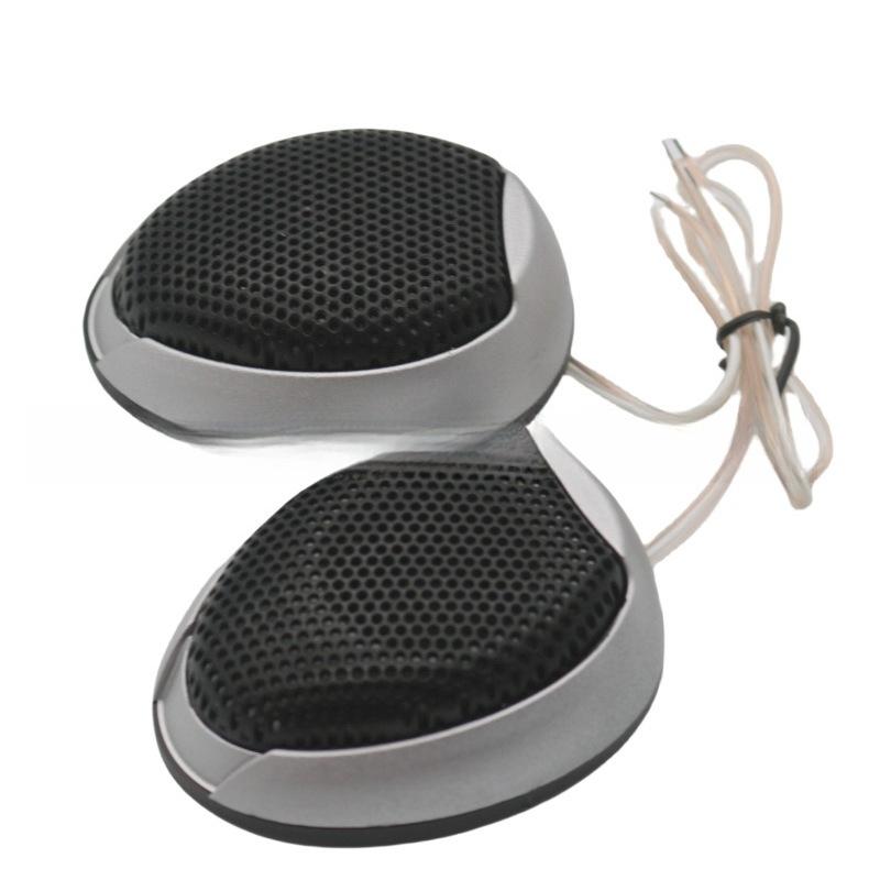 

Пара автомобильных твитеров Multi Fit Водонепроницаемые высокочастотные динамики Универсальные для Toyota Honda Ford Седан Внедорожник Улучшение аудио серебряный