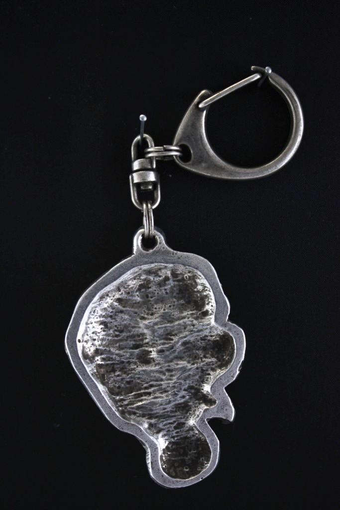 St. Bernard, Saint Bernard, Alpine Mastiff - Silver-plated key ring with a dog in a gift box, handbag decoration, backpack pendant by Art-Dog brand