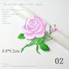 Zarte Rosenstickerei Aufbügel- Aufnäher für Kleidung Applikation DIY Hut Mantel Kleid Hose Zubehör Stoffaufkleber