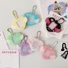 Portable Glitter Star Acrylic Photocard Holder Keychain 1-Inch ID Card Case Student Kpop Idol Photo Bag Durable Card Storage