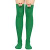 Women Cartoon Plush Elk Bowknot Striped Over Knee Long Socks Thigh High Stockings for Christmas Cosplay Costume Hosiery