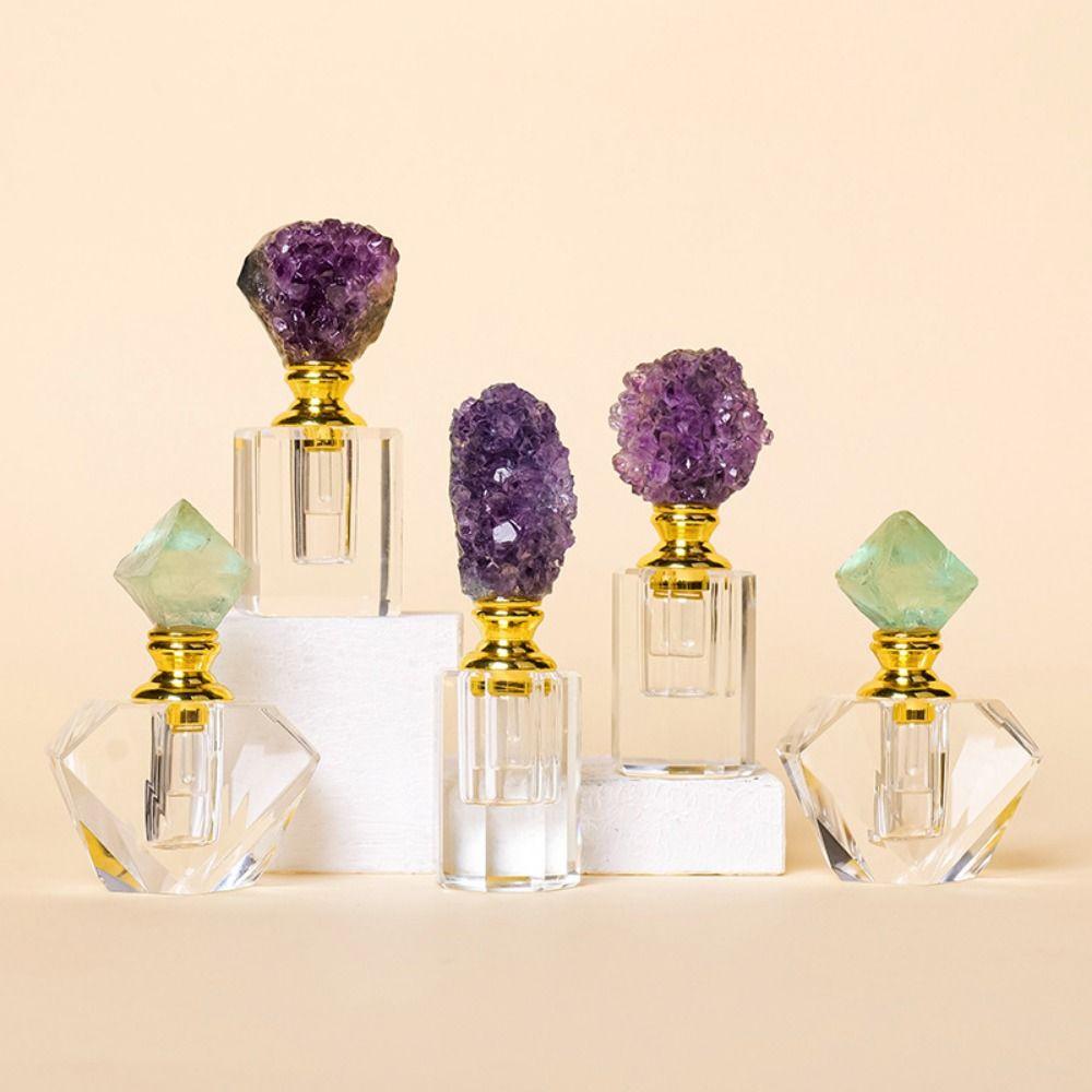 

Refillable Crystal Perfume Bottle Empty Oil Dropper Bottle Travel Cosmetic Containers Style 4
