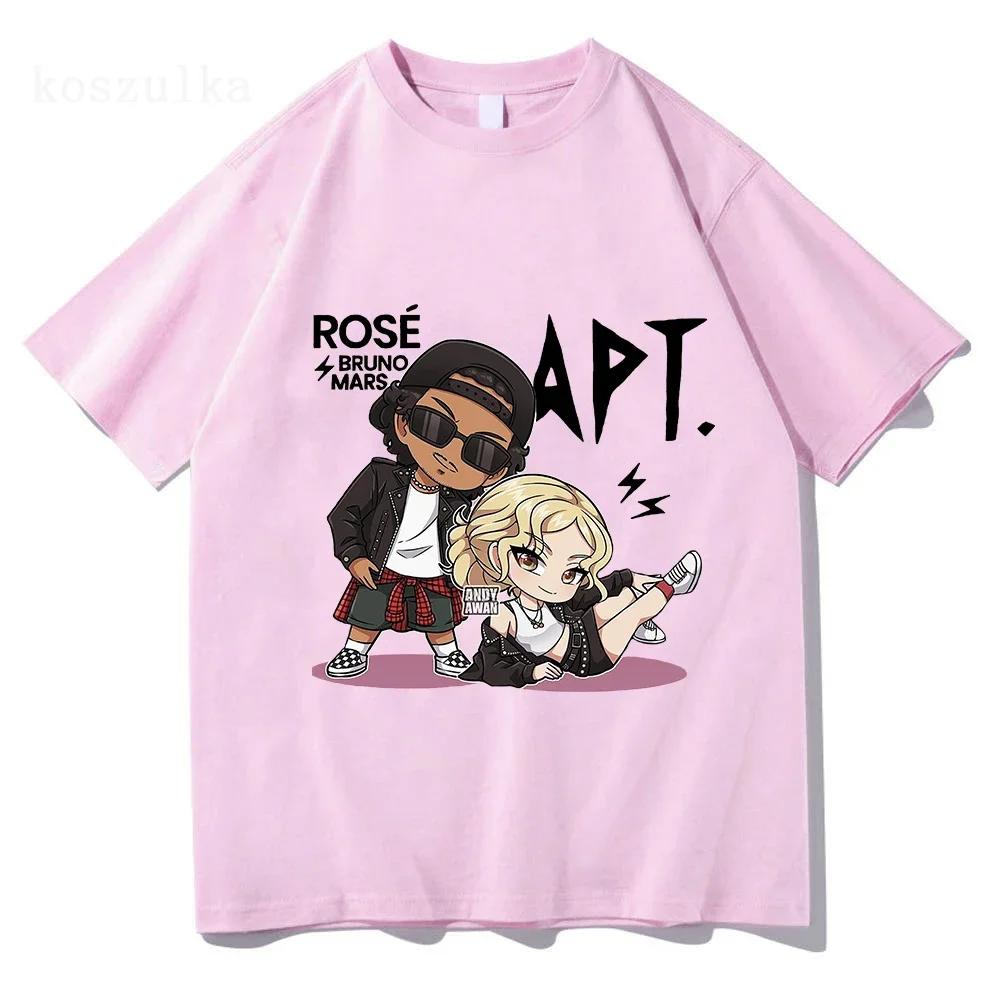 

ROSE Bruno Mars APT T Shirt Fashion UnisexWomen Harajuku Graphic TShirt Unisex High Quality Aesthetic Vintage Tees Shirts S