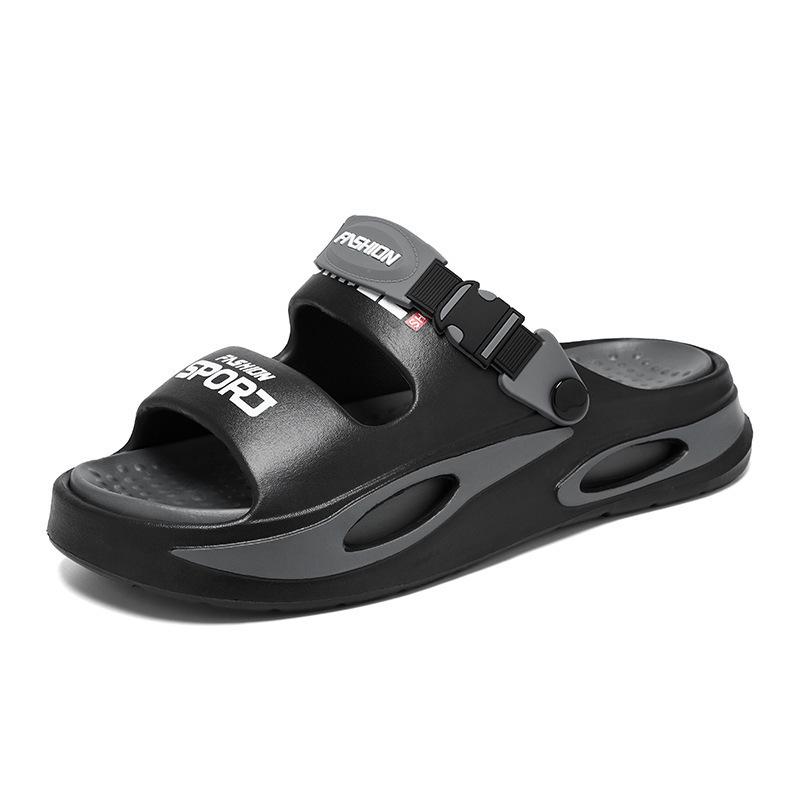 Men's Summer Non-Slip Thick Sole Sport Sandals: Dual-Use Beach/Outdoor Cushioned Slippers, Large Size