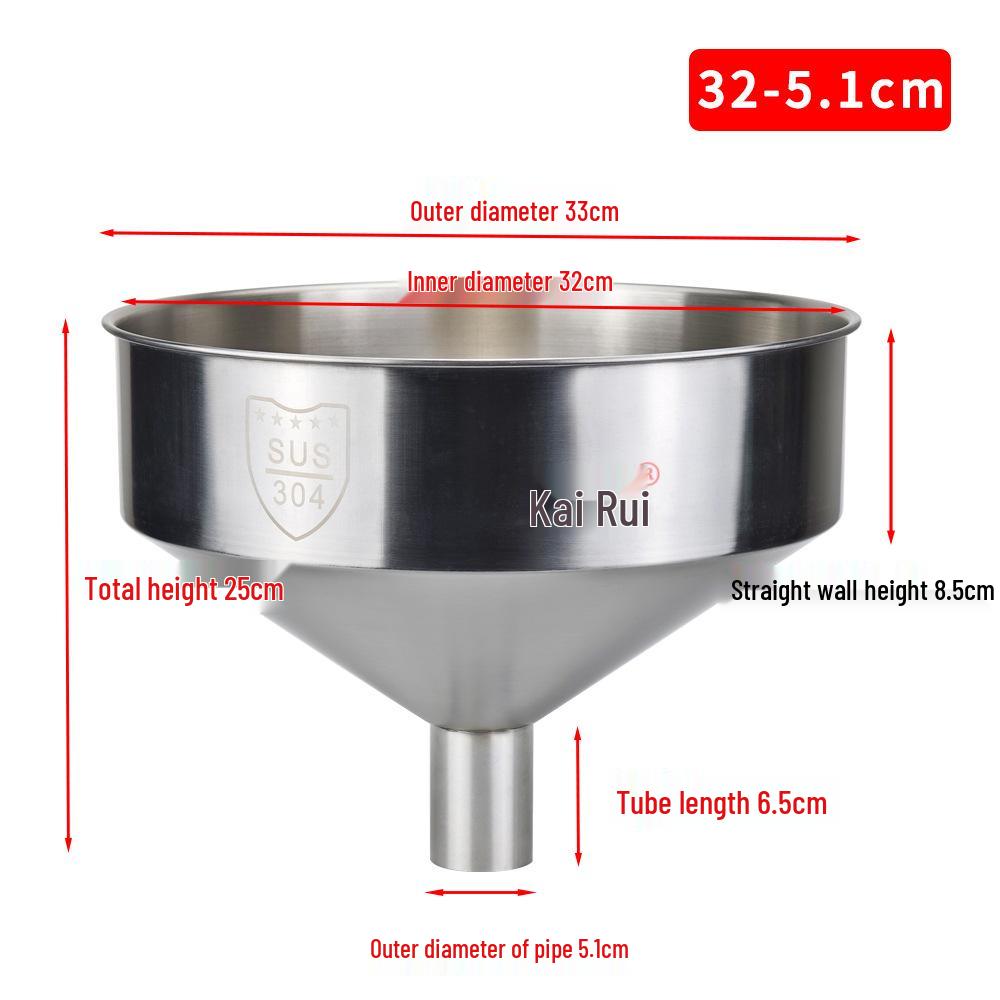 Large Stainless Steel Non-Magnetic Fueling Funnel for Industrial Tanks