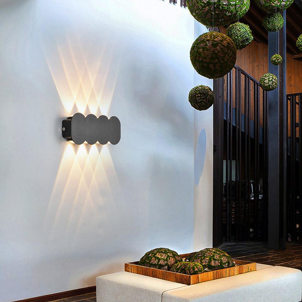 Aluminum LED Wall Lamp Waterproof IP55 Outdoor Garden Lights 8W 12W Interior Wall Light for Bedroom Living Room Stairs Lighting