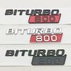 Adesivo Logo Emblema 3D ABS per Parafango Laterale Auto BITURBO 800 Decalcomanie per Mercedes Benz AMG Brabus Lettere Auto Accessori