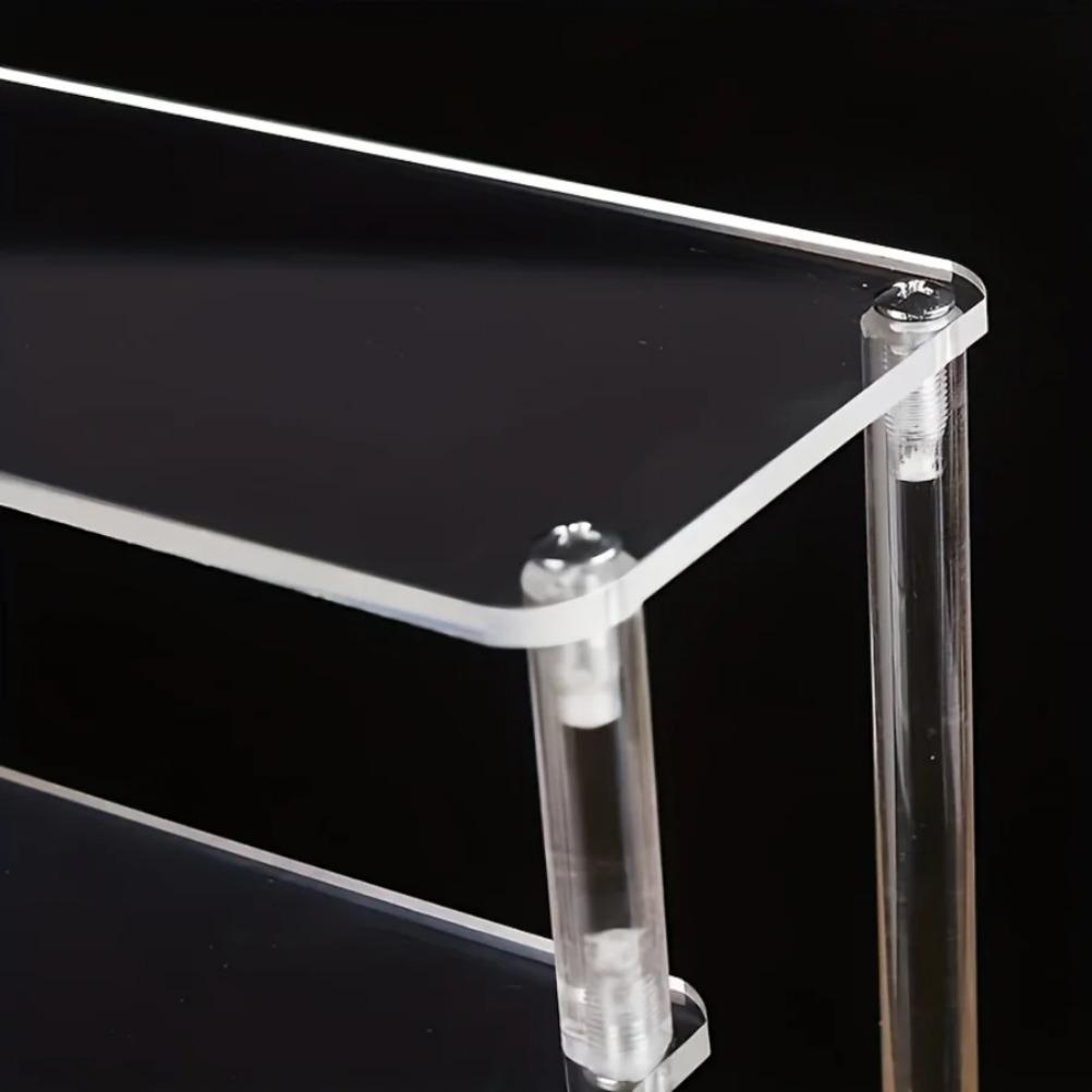 Acrylic Multi Functional Display Stand Desktop Perfume Organizer Transparent Layered Shelf Collectibles Model Stand Holders