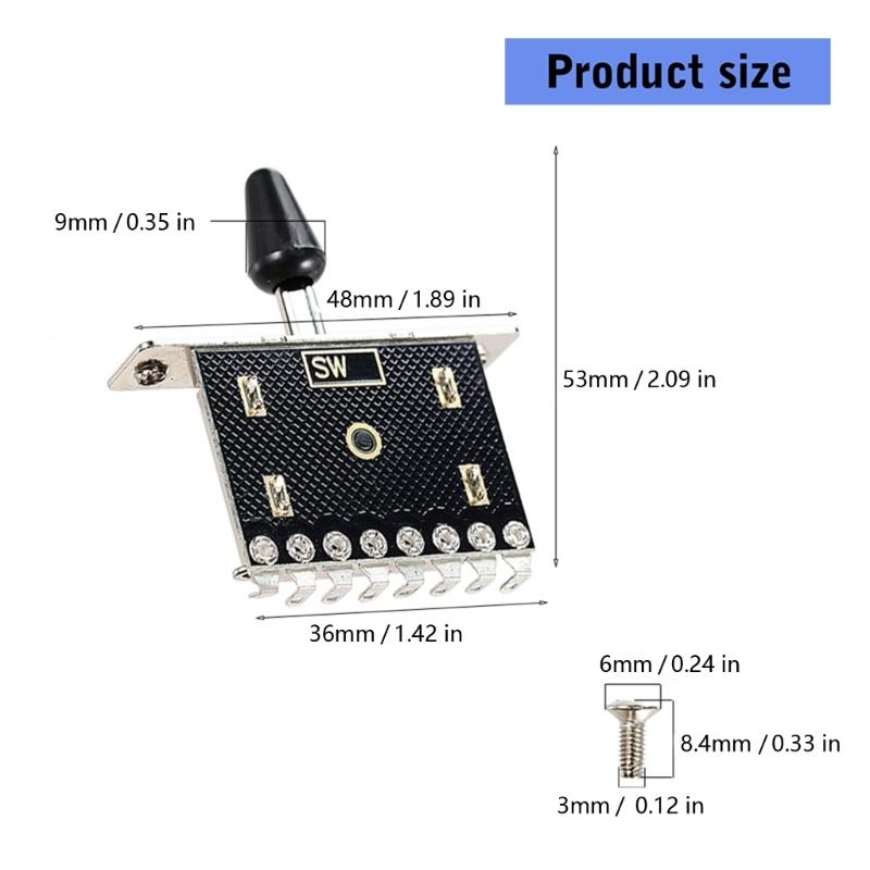 Electric Guitars 3 Way Pickups Selector Switches Shifter Conversion Guitar Pickups Lever Switches Set with Tip Knob