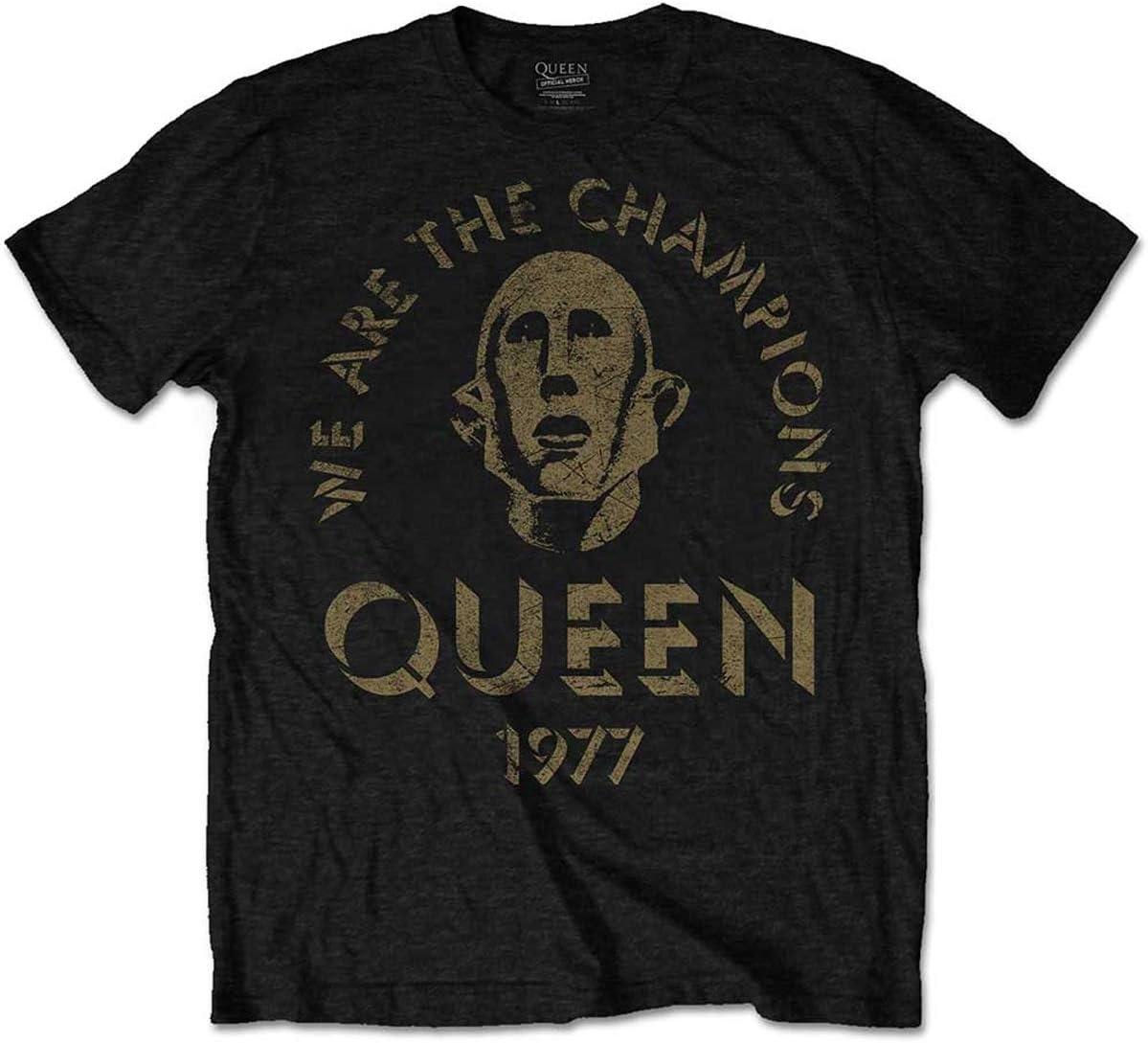 Men s We are The Champions T-Shirt_ Medium Black_Bronze S