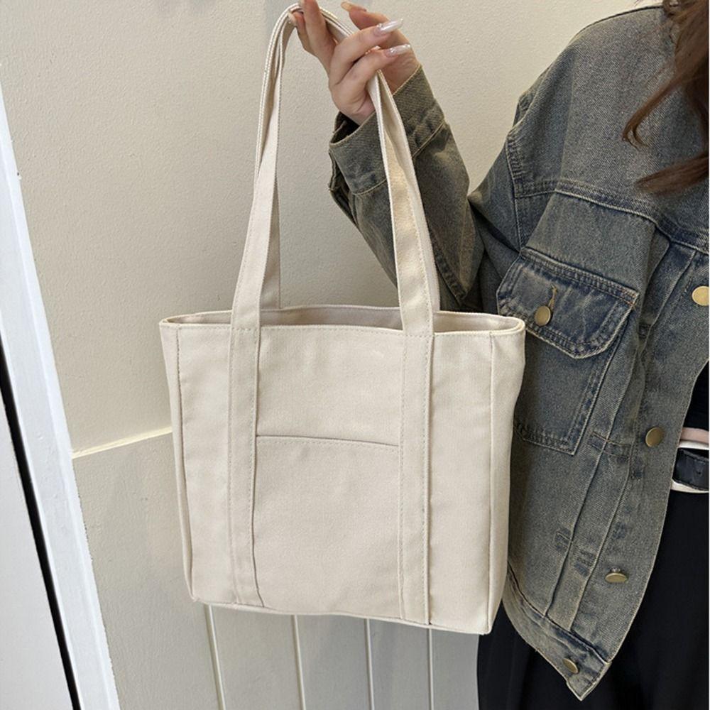 Comfortable Handle Hand-held Tote Bag Portable Single-shoulder Bag  College