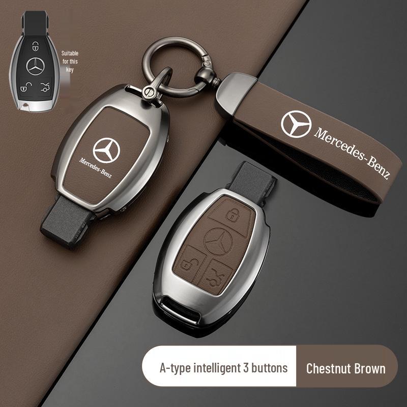 Originalt Mercedes-Benz nyckelfodral för E300L, C260L, A200L, GLA200, GLC/B - Unisex Bilfärgsskal