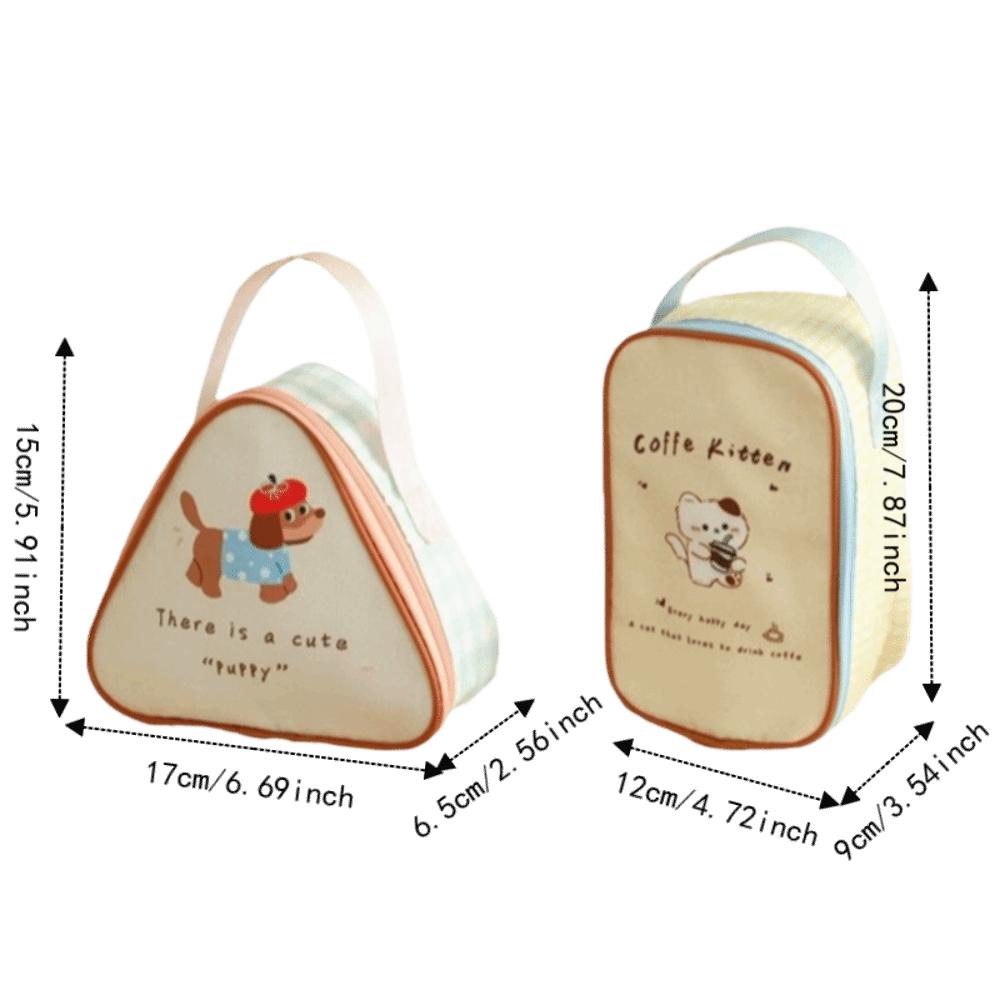 Animal Print Thermal Food Tote Bag Oxford Fabric Lunch Box Carrier Insulated Breakfast Bag  Outdoor