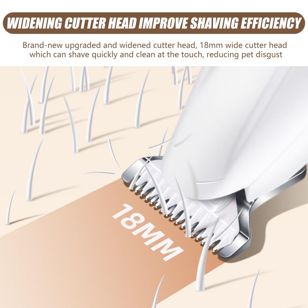 Pet LED Precision Trimmer Grooming Hair Clippers with LED Light Design for Long Haired Dogs Cats