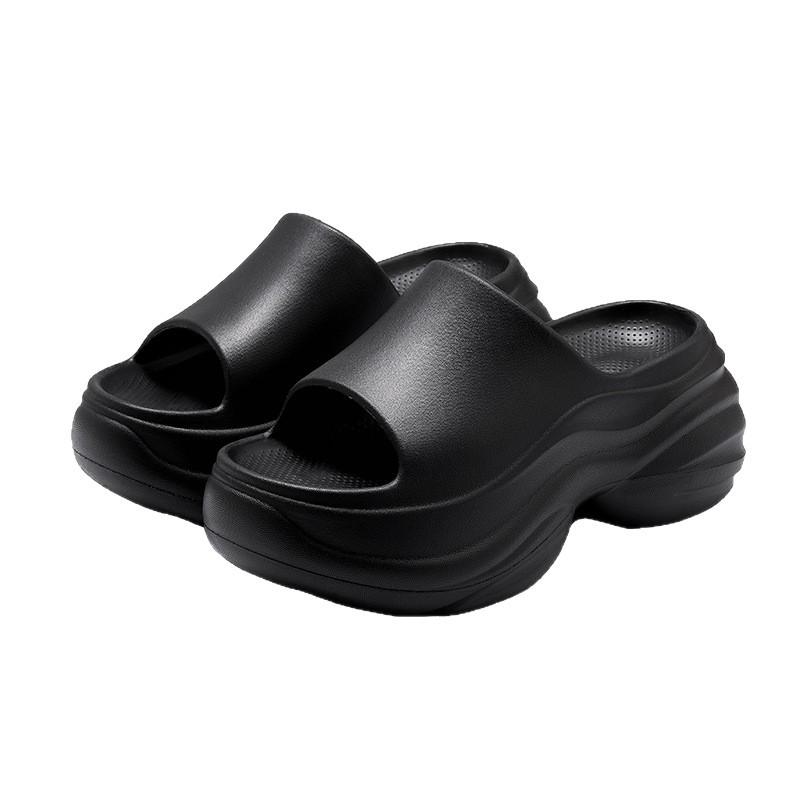 Damen Höhenverstärkende Dicksohlige Outdoor-Slipper - Sommer Strand EVA Pantoletten (8 cm)