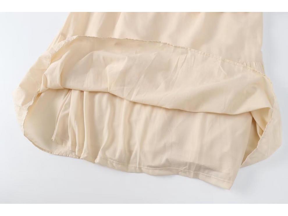 Summer Midi Dress: European & American Style with Elastic Upper Body for Women