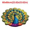 Soft Peacock Carpet Non-slip Bathroom Floor Mat Portable Blanket  for Living Room Tea Table Bedside