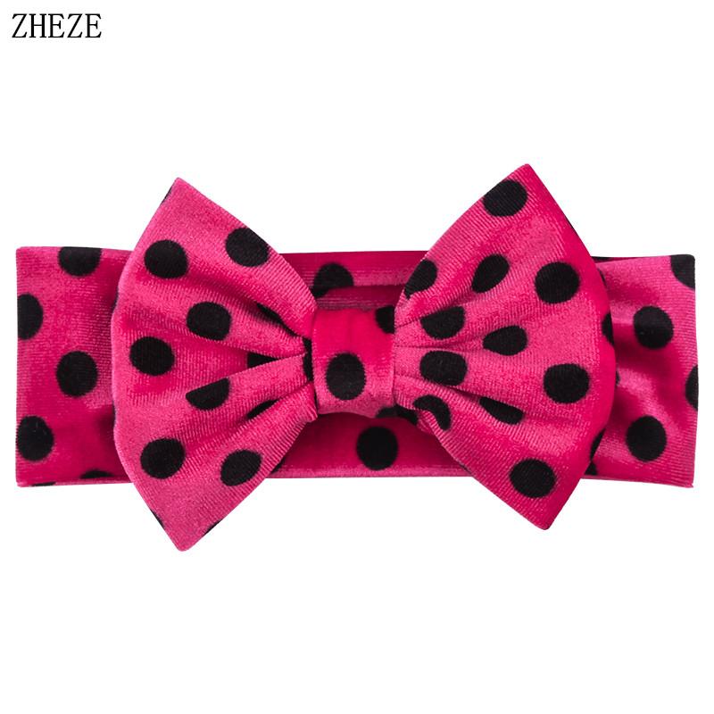 Baby Soft 5" Hair Bow Headband Kids Girls Velvet Headwrap Turband Toddler Photo Pro DIY Hair Accessories