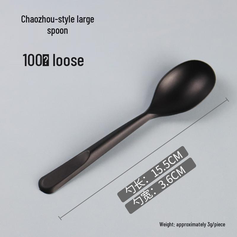 Individually Wrapped Thickened Plastic Disposable Soup & Dessert Spoon