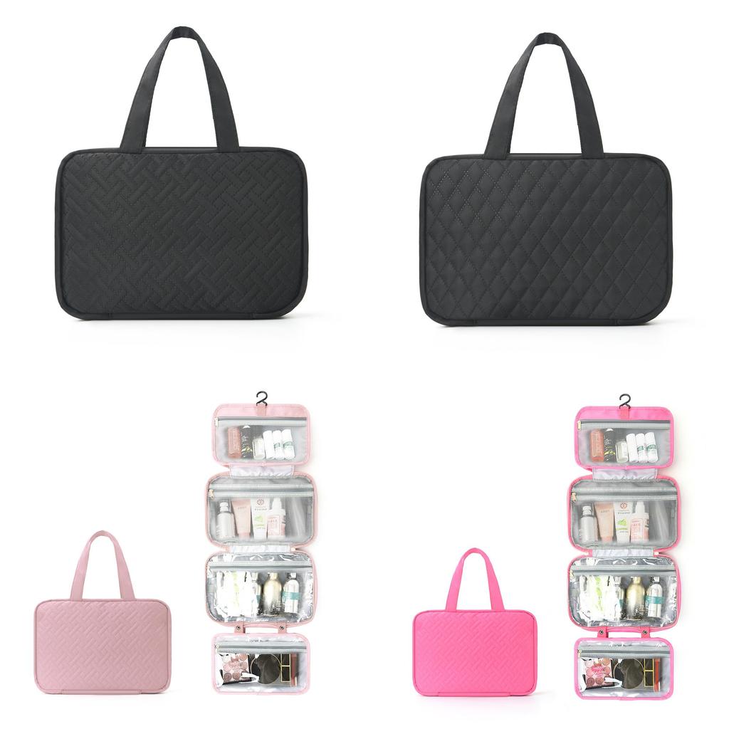 Urban Minimalist Polyester Travel Toiletry Organizer With Multicolor Compartments For Daily Use