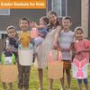 1-20 STÜCKE Ostern Cartoon Hasenohren Eimer Tasche Buntes Kaninchen Osterei Handtasche Frohen Ostertag für Kinder Hasenohren Süßigkeitentüten