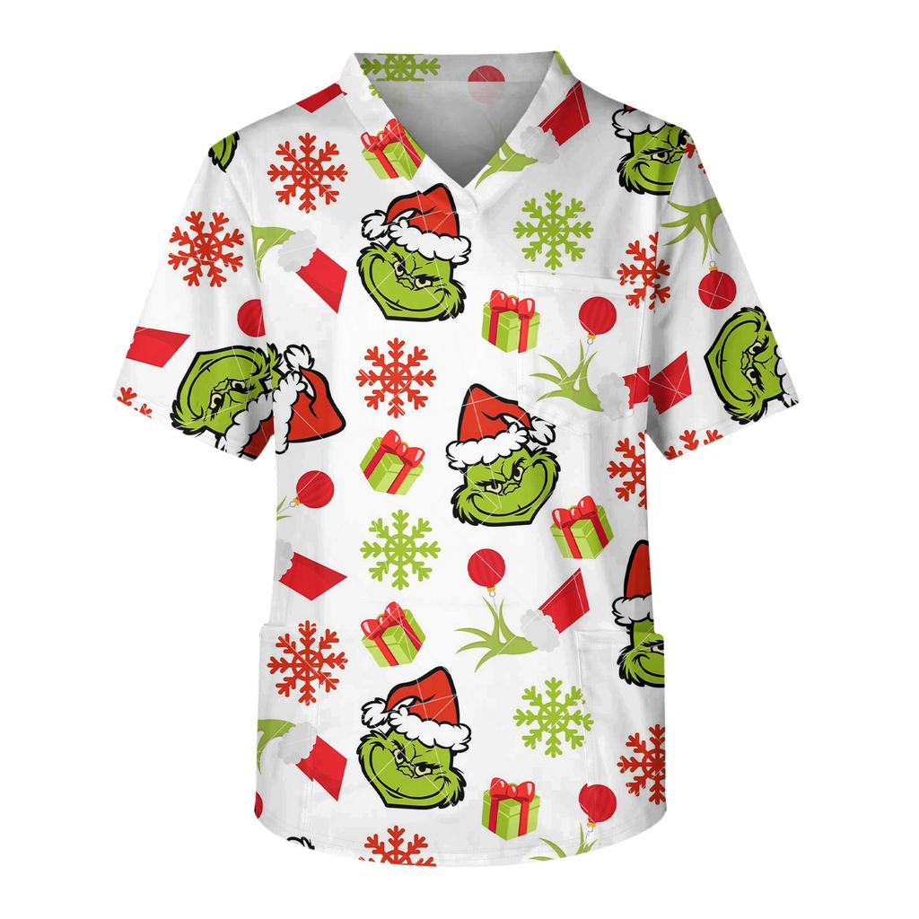 Pánské ležérní tričko s krátkým rukávem, véčkovým výstřihem a potiskem, s přední kapsou