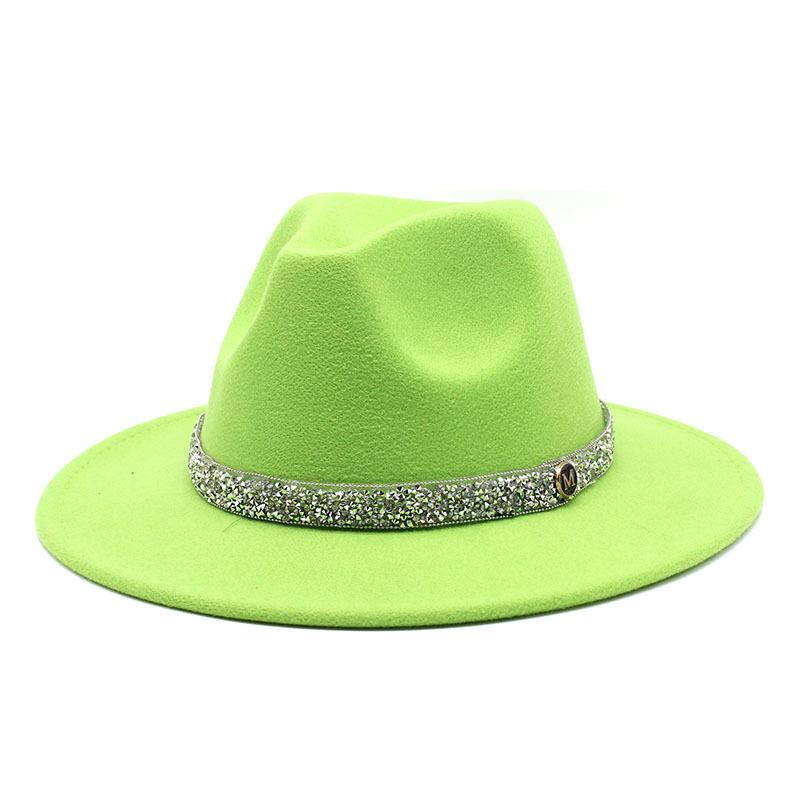 Spring And Autumn Simple Temperament Fairy Hat Woolen Hat Women'S Concave Travel Felt Top Hat