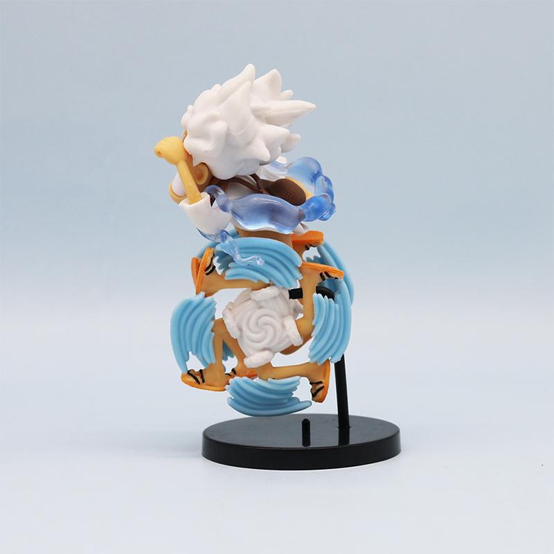 11Cm 5Stk/Set Q Version von Schelmischem Ruffy Lustiges One Piece Gear 4 Ruffy Anime Figuren PVC Modell Spielzeug Desktop Auto Montiertes Ornament