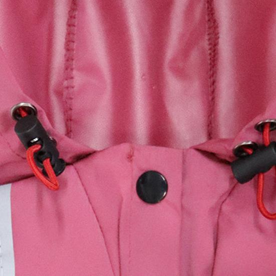 Dog Raincoat Waterproof Rain Coat with Leash Hole Dog Rain Jacket with Hood And Reflective Strips for Small Medium Dogs Puppies