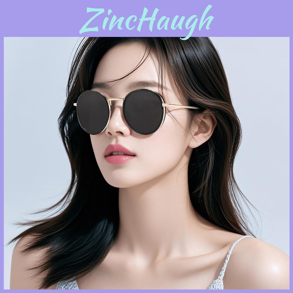 Fashion Womens Round Frame Sunglasses Protection For Outdoor Travel