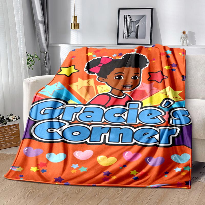 1pc Blanket Gracie's Corner Print Design, Lightweight Blanket for Sofa, Bed- Soft &Warm, Gift for All Seasons like Christmas, Halloween