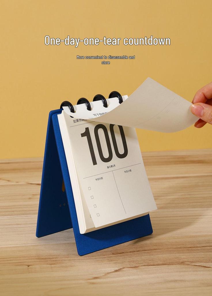 Kajie Gaokao 100-Day Countdown Calendar Book - Customizable, Detachable, & Writable for Students
