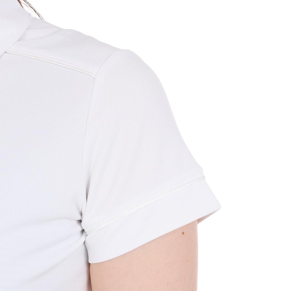 Golf Short Sleeve Polo Shirt Thermal UV 0 [New Balance] Women's (KoKaGeMAX Cooling, Protection, Stretch) / 012-4168503 030_White [S]