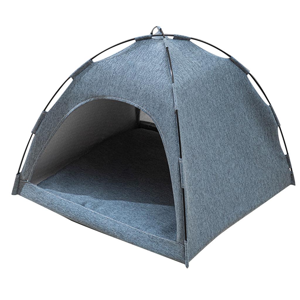 Cat Tent Bed Large Space Breathable Comfortable Washable Pet Tent House for Pet Cat Dog All Seasons S Size Blue