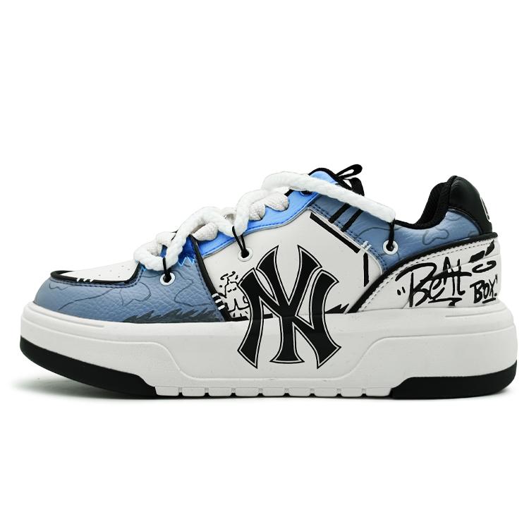 MLB Chunky Liner Low top Skateboard Shoes Unisex Blue Gray 3ASXCA12N-50WHS(Team131-S)