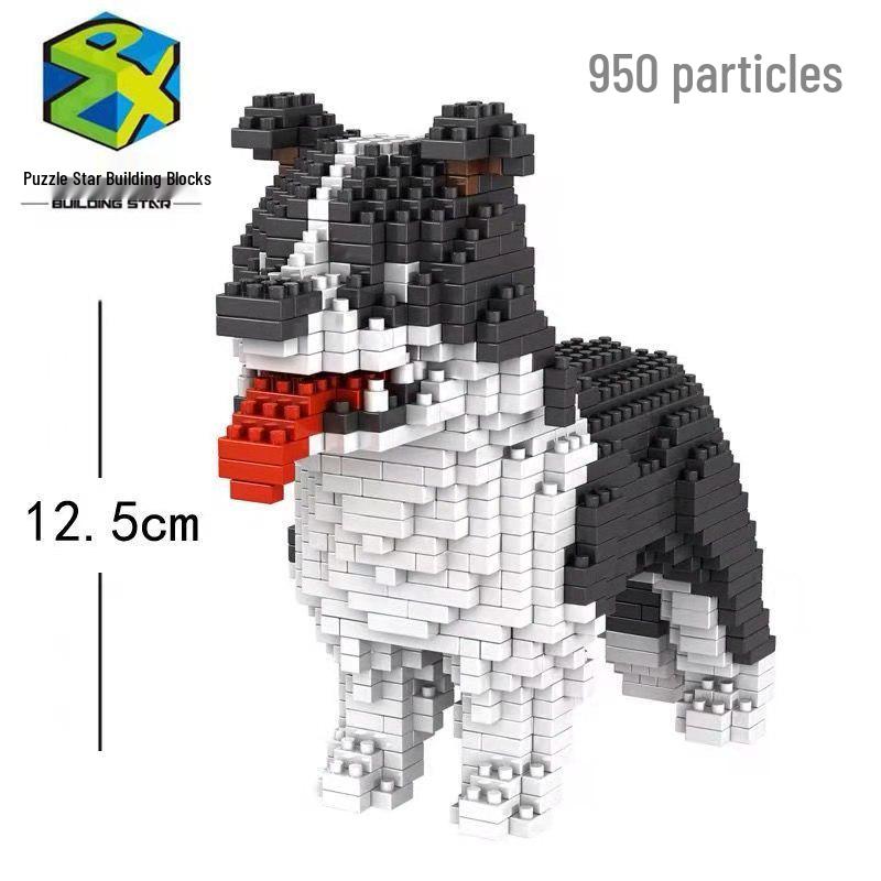 

Pin Zhi Xing 6618 Конструктор Собака: Собранные игрушки Тедди, Золотистый ретривер, Староанглийская овчарка и Корги - Креативные украшения и подарки