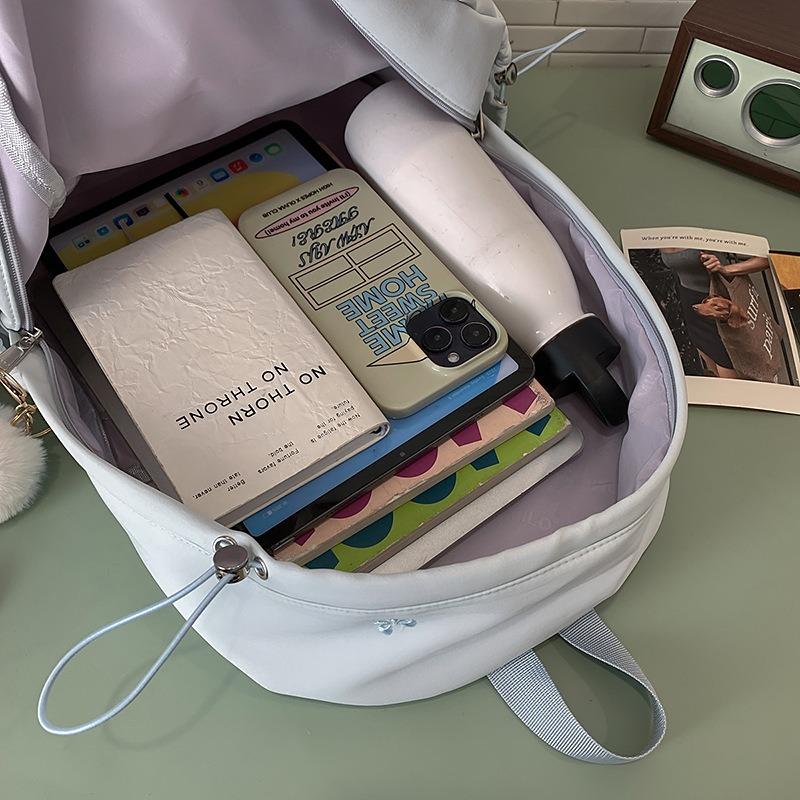 New Japanese Ins High-value, Fresh and Sweet Candy-colored Bow Backpack, Lightweight Backpack for Junior and Senior High School Students