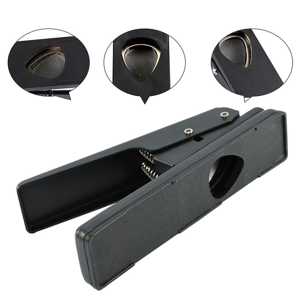 Guitar Pick Punch Set with 2 Pick Strips 2 Sandpaper Easy-to-use Pick Maker Wonderful Gift Choice for Guitar Players Birthdays Family Friends