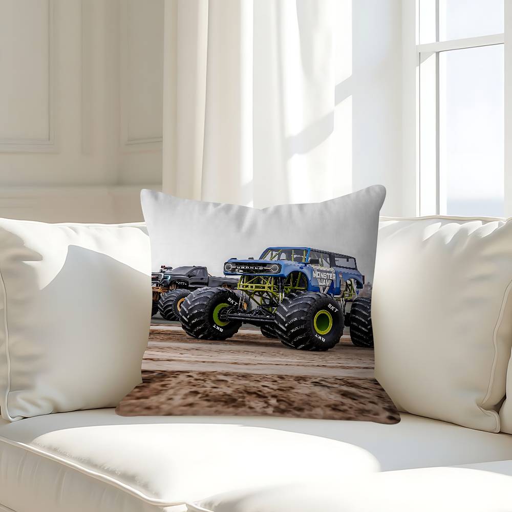 M-Monster Jam Pillow Cushion Cover Pillowcase Living Room Sofa Home Decor Customized