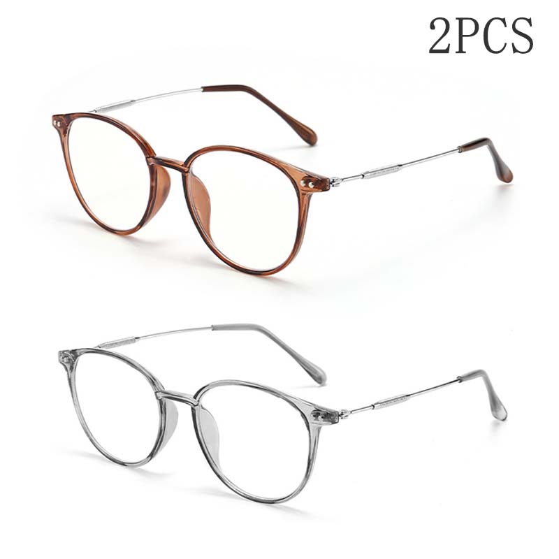 2/3PCS  New Fashionable Eye Frame Anti Blue Light Elegant Hd Portable Glasses With Degree Presbyopia Glasses 9531
