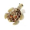 Enamel Craft Turtle Trinket Box Hinged Lid Turtle Hinged Jewelry Boxes  For Earrings
