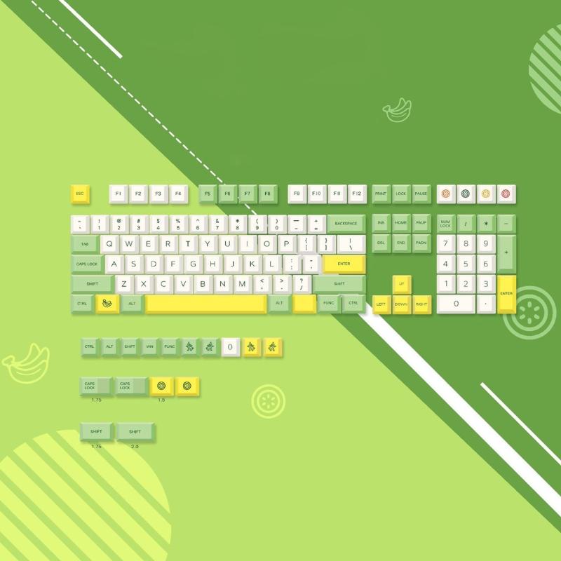 135 Keys/Set Fruit Keycaps For MX  Mechanical Keyboard PBT Dye Subbed Keycap DA Profile 85% High Content PBT