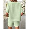 Summer Women Shorts Short Sleeve Tops Dressy Batshirt Suit Fashion Shorts Two Piece Set Casual Suit