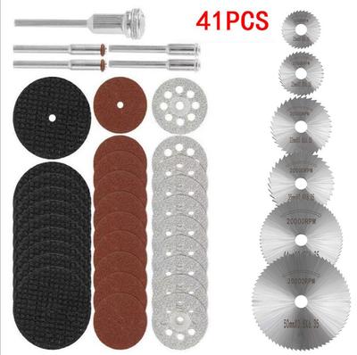 41pcs Mini Circular Saw Blade Hss Cutting Disc Rotating Drilling Tools Accessories Diamond Cutting Wheels Set Woodworking Tools
